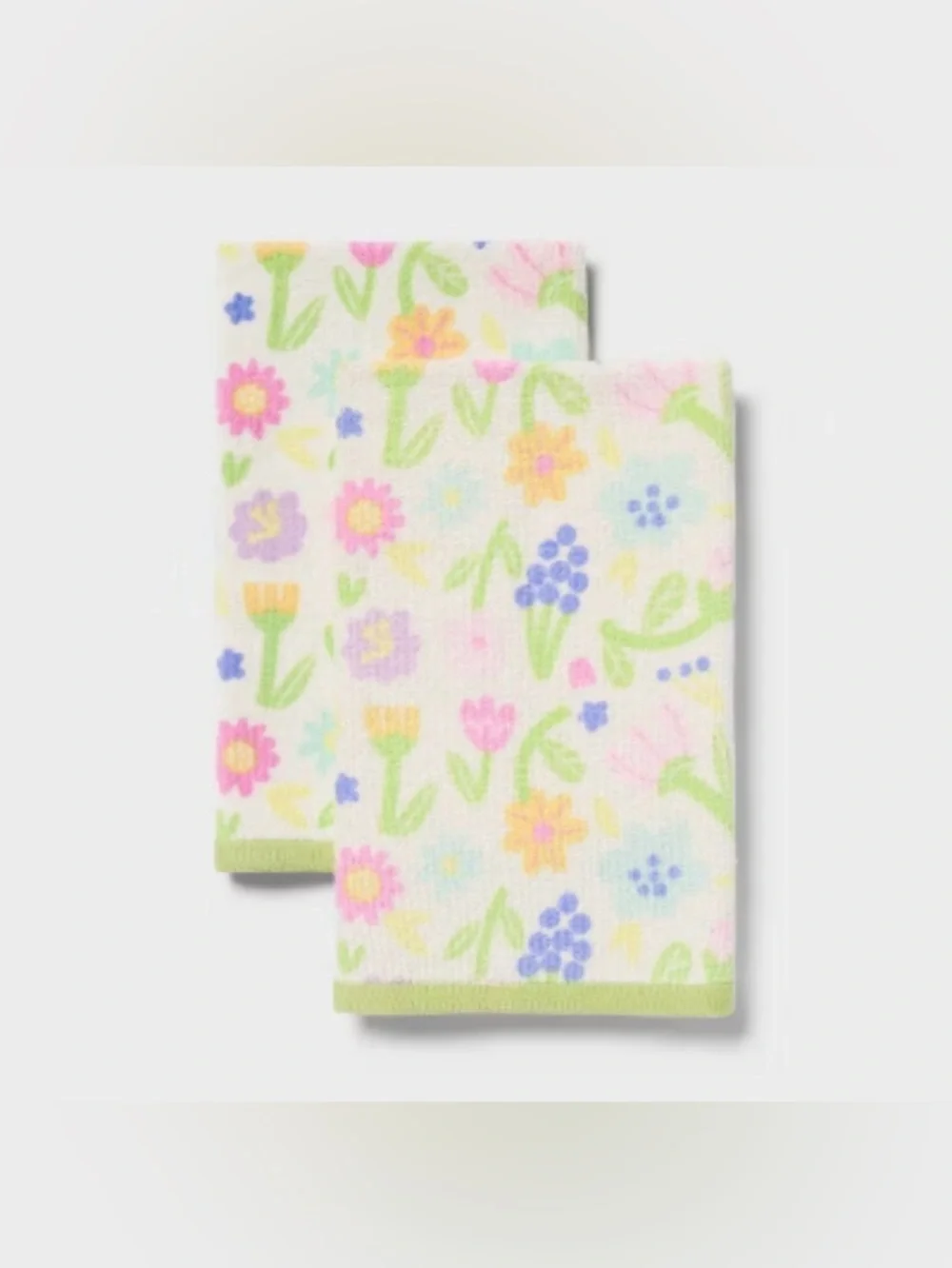 2pk Easter Floral Hand Towel Set - Room Essentials